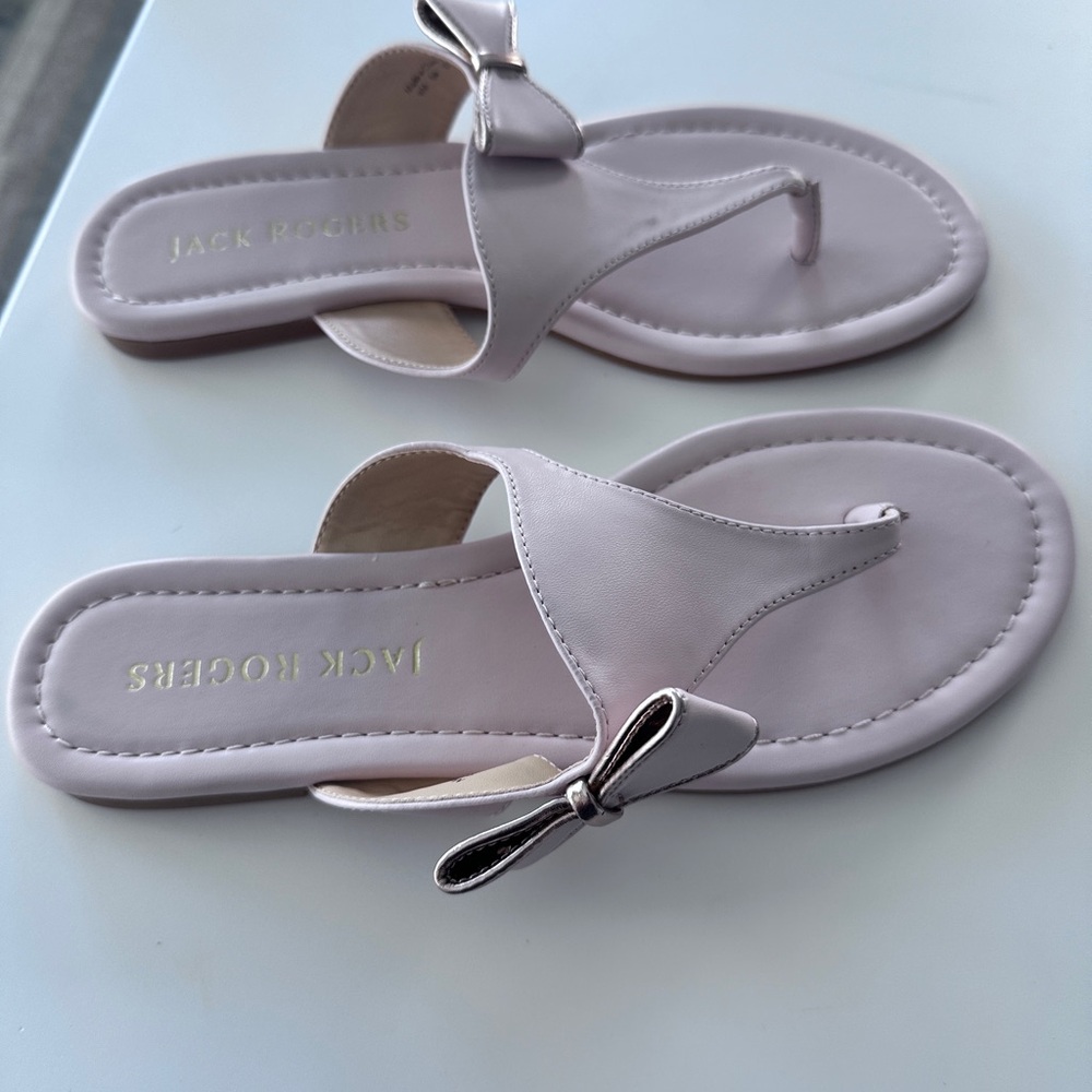 Jack Rogers Women's Soft Pink Bow Sandals